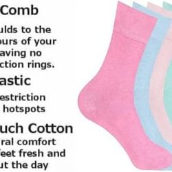 COSHAL® 3 Pairs Womens Diabetic Socks - Image 3